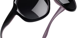 PIRASO UV Protection Clubmaster Full Frame Black Sunglasses